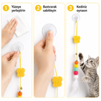 Yapışkanlı Kedi Oltası - Zilli, Tüylü ve Esnek İpli