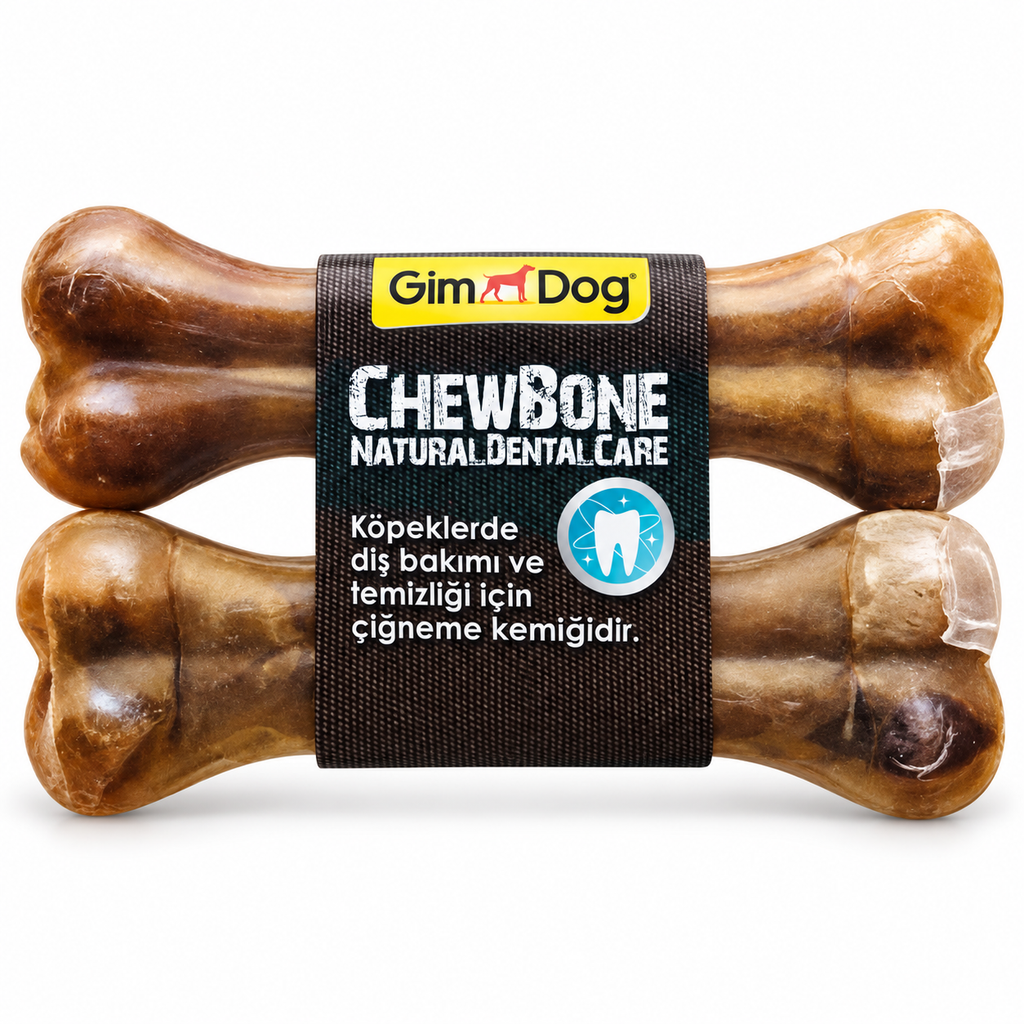 GimDog Mordimi Press Çiğneme Kemiği Naturel 14 cm – 2’li