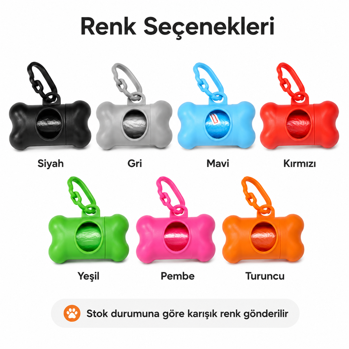 Kemik Şekilli Köpek Dışkı Poşeti Kutusu - Askılı
