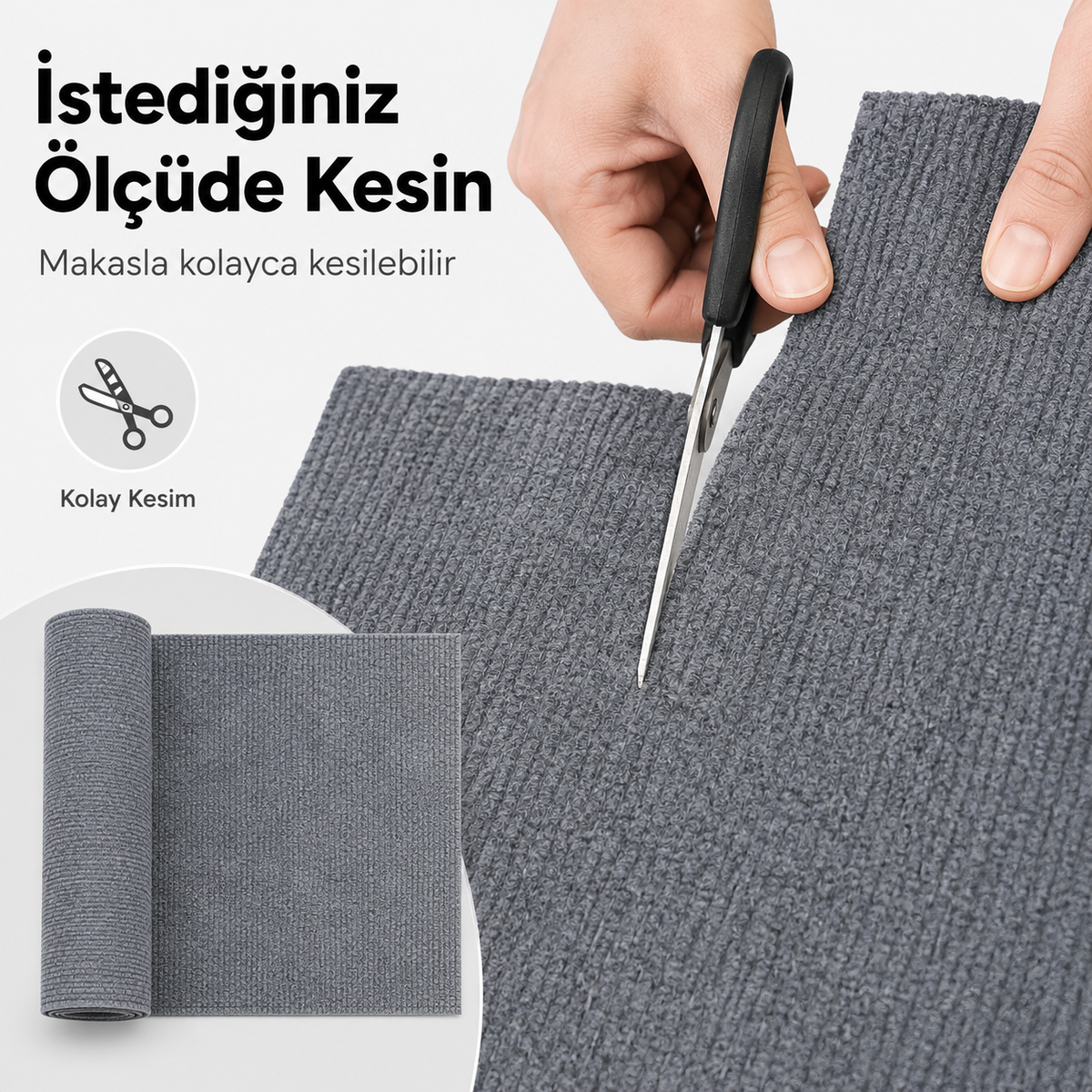 Kedi Tırmalama Koruyucu Mat - Gri 30 x 100 cm